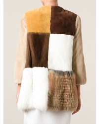 Liska Fur Squares Coat