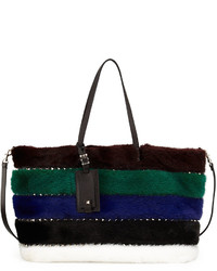 Multi colored Fur Crossbody Bag