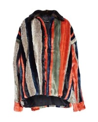 Y/Project Oversized Multicolor Faux Fur Jacket
