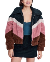 BDG Urban Outfitters Chevron Teddy Coat