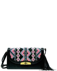 Mary Frances Hold Me Tribal Print Clutch