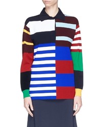 Stella McCartney Multi Stripe Knit Polo Pullover