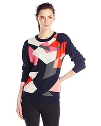 Trina Turk Sumi Geometric Intarsia Sweater