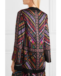 Etro Embroidered Printed Satin Jacket