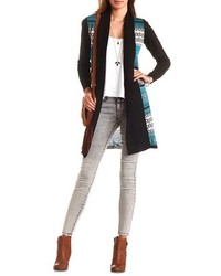 Charlotte Russe Geo Patterned Duster Cardigan Sweater