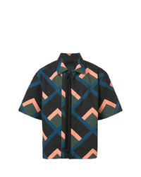 Multi colored Geometric Short Sleeve Shirt