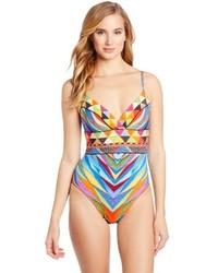 Multi colored Geometric Swimsuit