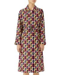 Gucci G Sequence Print Trench Coat