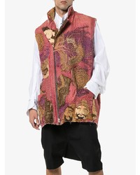 By Walid Tiger Embroidered Silk Gilet