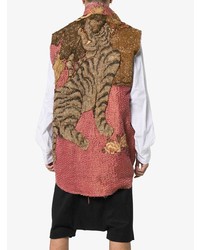 By Walid Tiger Embroidered Silk Gilet