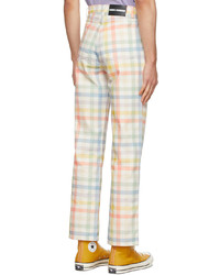DOUBLE RAINBOUU Multicolor Plaid Party Trousers