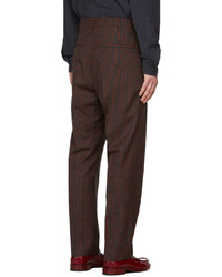 Paul Smith Navy Red Gingham Trousers