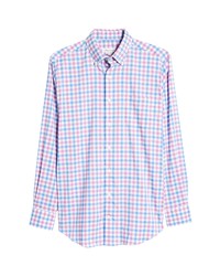 Peter Millar Cortland Crown Lite Cotton Blend Button Up Shirt In Pink Agate At Nordstrom