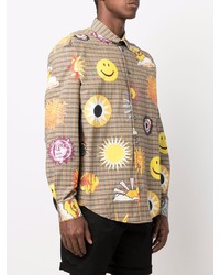 Moschino Graphic Print Button Up Shirt