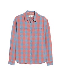 The Normal Brand Jackson Plaid Cotton Button Up Shirt In Buffalo Indigo At Nordstrom