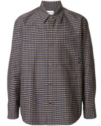 Solid Homme Long Sleeve Plaid Shirt