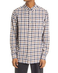 Topman Slim Fit Gingham Check Button Up Shirt