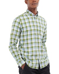 Barbour Wardlow Tailored Fit Check Shirt In Olive At Nordstrom