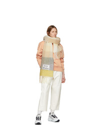 Acne Studios Yellow And Grey Valley Scarf
