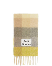 Acne Studios Yellow And Grey Valley Scarf