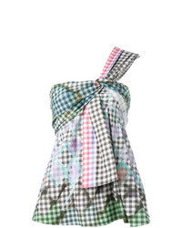 Multi colored Gingham Sleeveless Top
