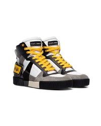 Dolce & Gabbana Hi Top Leather Sneakers