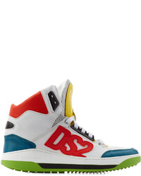DSQUARED2 High Top Colorblock Sneakers