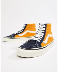 Vans Sk8 Hi 38 Dx Anaheim Trainers In Yellow Vn0a38gfubt1