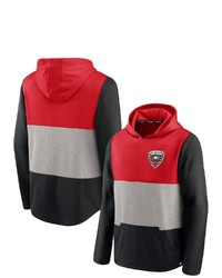 FANATICS Branded Redblack Dc United Prep Squad Line Logo Pullover Hoodie