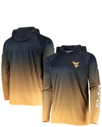 Columbia Pfg Navy West Virginia Mountaineers Terminal Tackle Omni Shade Upf 50 Long Sleeve Hooded Top At Nordstrom