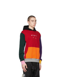 Mastermind World Red Boxy Multi Colored Hoodie