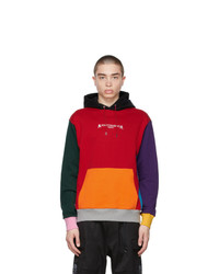 Mastermind World Red Boxy Multi Colored Hoodie