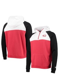 New Era Redwhite Cincinnati Reds Cooperstown Collection Quarter Zip Hoodie Jacket At Nordstrom