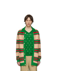 Gucci Reversible Multicolor Striped Cardigan