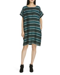 Eileen Fisher Stripe Organic Cotton Shift Dress
