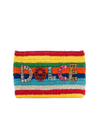 Dolce & Gabbana Woven Striped Clutch Bag