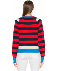 Equipment Axel Cropped Striped Sweater