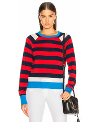 Equipment Axel Cropped Striped Sweater