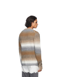 Golden Goose Beige And Grey Degrade Sweater