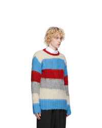 MAISON KITSUNÉ Blue Alpaca Stripe Sweater