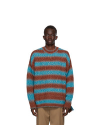 We11done Blue And Red Gradation Stripe Sweater