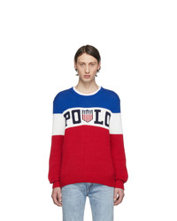Polo Ralph Lauren Blue And Red Striped Sweater