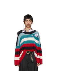 Charles Jeffrey Loverboy Blue And Red Wild Things Sweater
