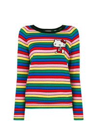 Chinti & Parker Cashmere Striped Hello Kitty Sweater