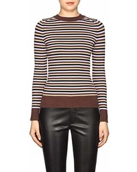 Joostricot Metallic Striped Cotton Blend Sweater