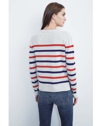 Velvet by Graham & Spencer Jorgie Cashmere Stripe Sweater