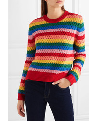 Chinti and Parker Mirage Striped Cotton Sweater