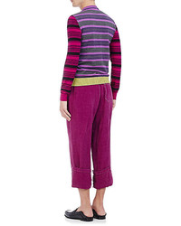 Loewe Mixed Stripe Wool Blend Patchwork Sweater