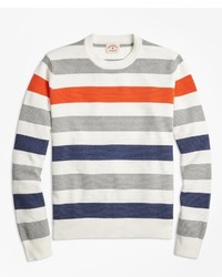 Brooks Brothers Multi Stripe Crewneck Sweater