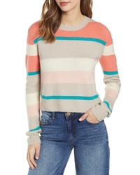 Cotton Emporium Multi Stripe Crop Sweater